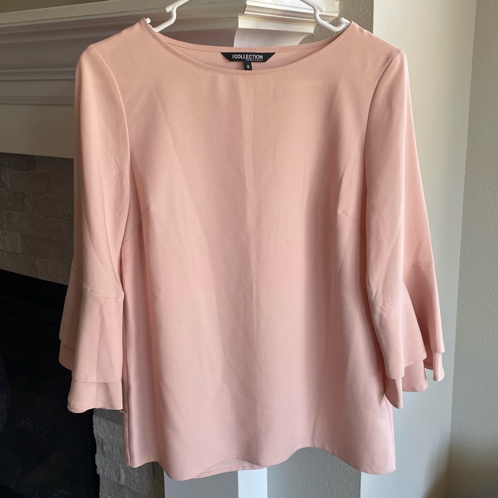 The Collection Debenhams Soft Pink Bell Sleeves Darted Blouse, Women’s 8